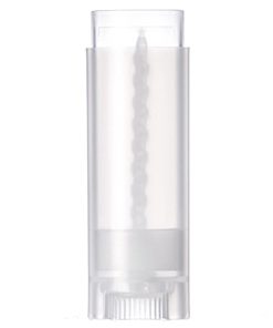 1/8 oz natural-colored PP plastic oval lip balm tube