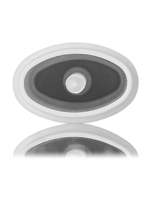 1/8 oz white plastic oval tube