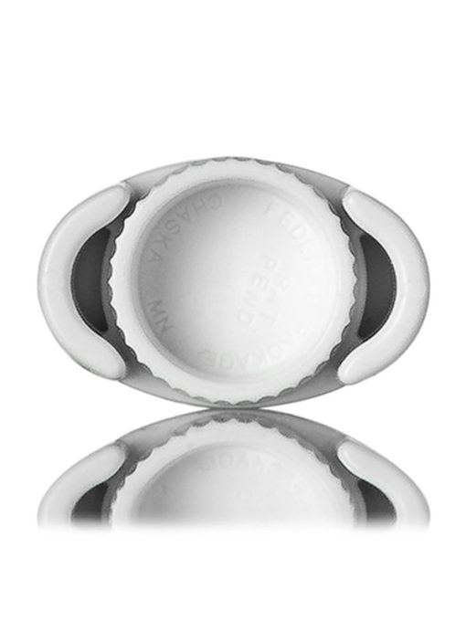 1/8 oz white plastic oval tube