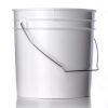 1 gallon white HDPE plastic pail of 65 mil thickness with handle