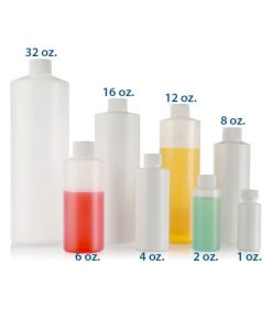 12 oz oz Natural 24/410 CYLINDER ROUND PLASTIC BOTTLES