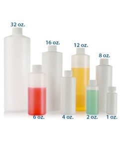 12 oz oz White 24/410 CYLINDER ROUND PLASTIC BOTTLES