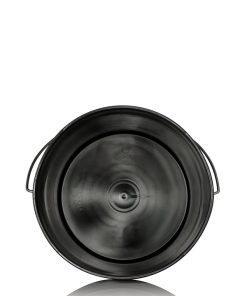 2 gallon black HDPE plastic pail