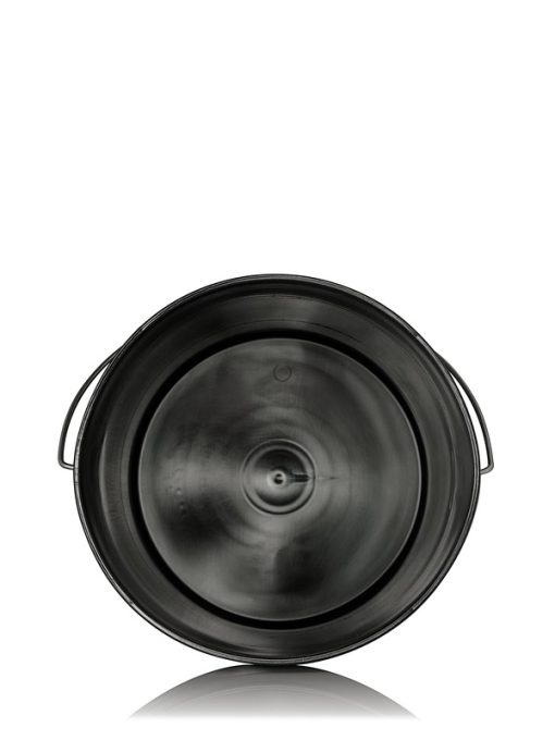 2 gallon black HDPE plastic pail