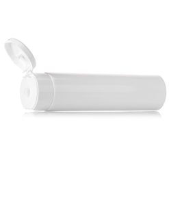 4 oz glossy white LDPE plastic 5-layer tube with flip cap