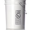 5 gallon white HDPE plastic pail of 70 mil thickness with handle
