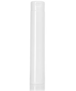 6 oz glossy white LDPE plastic 5-layer tube with flip cap