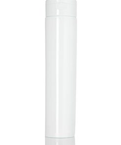 8 oz glossy white LDPE plastic 5-layer tube with flip cap and heat induction seal