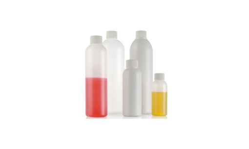 White 16 oz 24/410 COSMO ROUND PLASTIC BOTTLES- HDPE