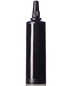 black LDPE plastic 1/2 oz tube with cap