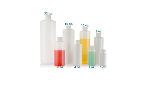 1 oz Natural 20/410 CYLINDER ROUND PLASTIC BOTTLES