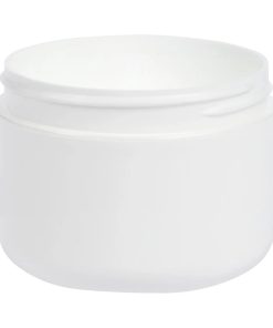 Jar, 4oz, PP, Round, White, Double Wall, Round Base, 70mm
