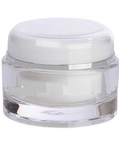 Jar, Acrylic, Round, White/ White/Clear, 15mL