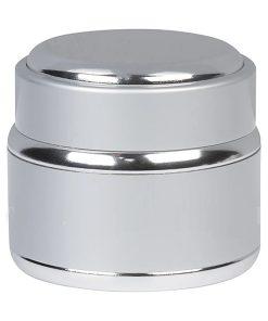 Jar, Aluminum, Round, w/SilverTrim, Silver, 15mL