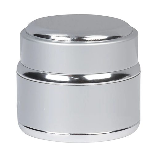 Jar, Aluminum, Round, w/SilverTrim, Silver, 15mL