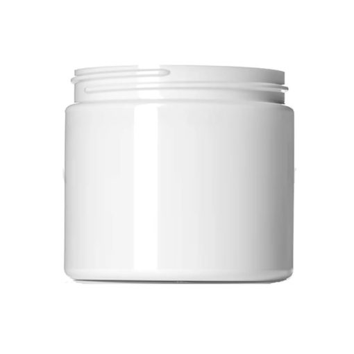Jar, PET, Round, White, 89mm, 16oz