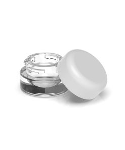 5 ml Round CR Grip ‘N Turn™ Glass Concentrate – Clear White