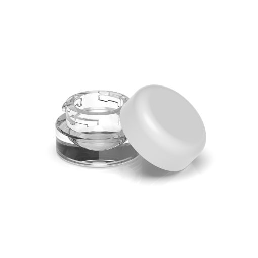 5 ml Round CR Grip ‘N Turn™ Glass Concentrate – Clear White