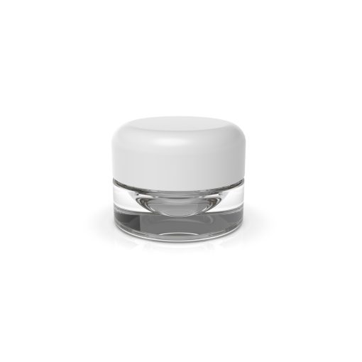 5 ml Round CR Grip ‘N Turn™ Glass Concentrate – Clear White