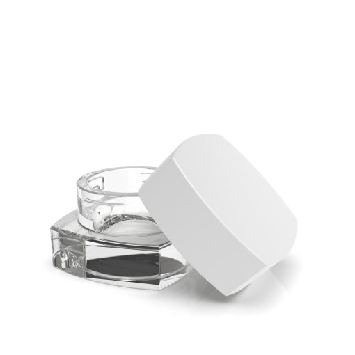 5 ml Square CR Grip ‘N Turn™ Glass Concentrate – Clear White