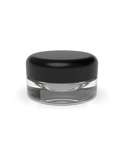 9 ml Round CR Grip ‘N Turn™ Glass Concentrate – Clear Black