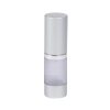 Airless Bottle, Matte Silver Cap, Shiny Silver Collar, Frosted Body, 10 mL