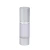 Airless Bottle, Matte Silver Cap, Shiny Silver Collar, Frosted Body, 30 mL