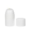 Airless Bottle, Matte White Cap, Glossy White Pump and Collar, Matte White Body, 50mL