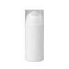 Airless Bottle, Natural Cap, White Pump, White Body, 30mL