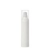 Airless Bottle, Natural Cap, White Pump, White Body, 50mL