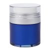 Airless Jar Clear Cap Matte Silver Collar Blue Body PP Inner Cup 30 mL