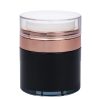 Airless Jar Clear Cap Shiny Rose Gold Collar Black Body with PP Inner Cup 50 mL