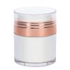 Airless Jar, Clear Cap, Shiny Rose Gold Collar, PP Inner Cup, 30 mL