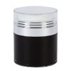 Airless Jar, Clear Cap, Shiny Silver Collar, Black Body, PP Inner Cup, 30 mL