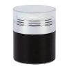 Airless Jar, Clear Cap, Shiny Silver Collar, Black Body, PP Inner Cup, 50 mL