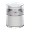 Airless Jar Clear Cap Shiny Silver Collar PP Inner Cup 30 mL