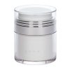 Airless Jar, Clear Cap, Shiny Silver Collar, PP Inner Cup, 50 mL