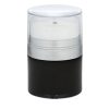 Airless Jar Clear Cap Tall White Pump Matte Silver Collar Black Body PP Inner Cup 50 mL