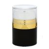 Airless Jar Clear Cap Tall White Pump Shiny Gold Collar Black Body PP Inner Cup 30 mL