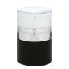 Airless Jar Clear Cap Tall White Pump Shiny Silver Collar Black Body PP Inner Cup 30 mL