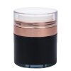 Airless Jar Clear Cap White Pump Rose Gold Collar Black Body PP Inner Cup 30 mL
