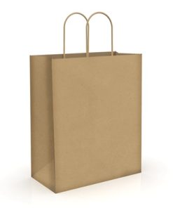Recycled Shopping Bags – Medium - Kraft (8″ x 5″ x 11″) - 250 Qty