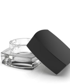9 ml Square CR Grip ‘N Turn™ Glass Concentrate – Clear Black