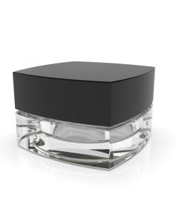 9 ml Square CR Grip ‘N Turn™ Glass Concentrate – Clear Black