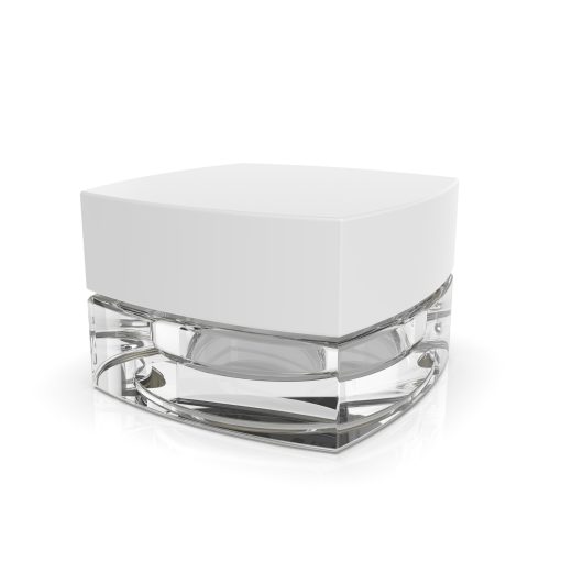 9 ml Square CR Grip ‘N Turn™ Glass Concentrate – Clear White