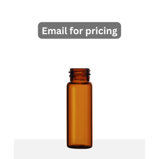 1 Dram Amber Borosilicate Screw Thread Glass Vial with 13-425 Neck Finish