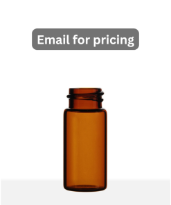 2 1/3 Dram Amber Borosilicate Screw Thread Glass Vial with 18-400 Neck Finish