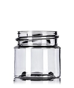 1/2 oz clear PET plastic single wall jar with 33-400 neck finish