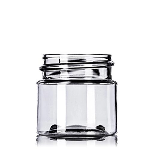 1/2 oz clear PET plastic single wall jar with 33-400 neck finish