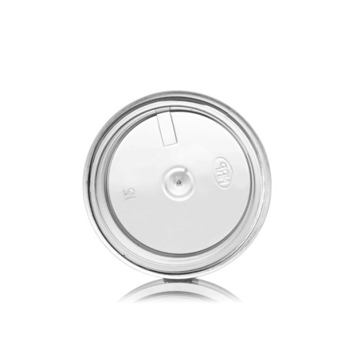 1/2 oz clear PS plastic thick wall jar with 43-400 neck finish